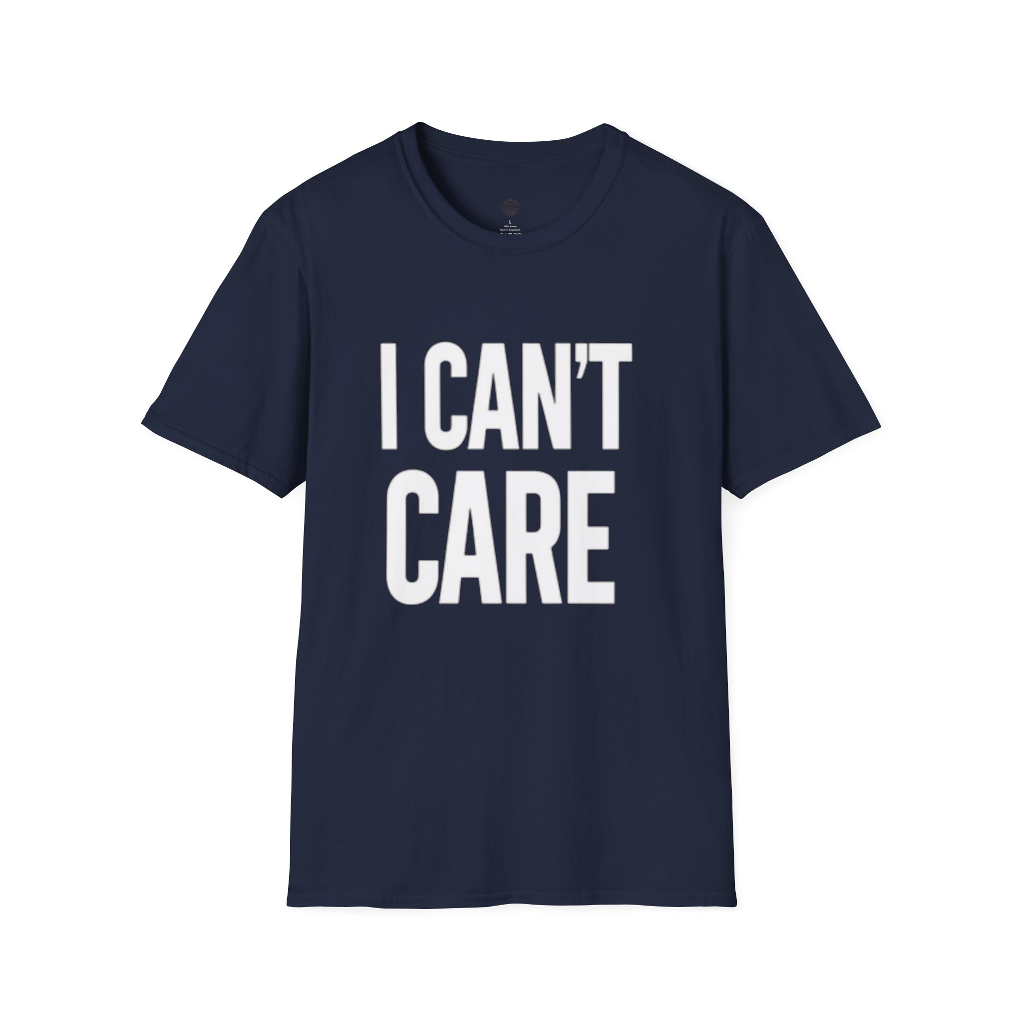 i can't care unisex softstyle t shirt, funny graphic tee, casual wear, gift for friends, everyday humor clothing, trendy statement top i can't care unisex softstyle t shirt, funny graphic tee, casual wear, gift for friends, everyday humor clothing, trendy statement top
