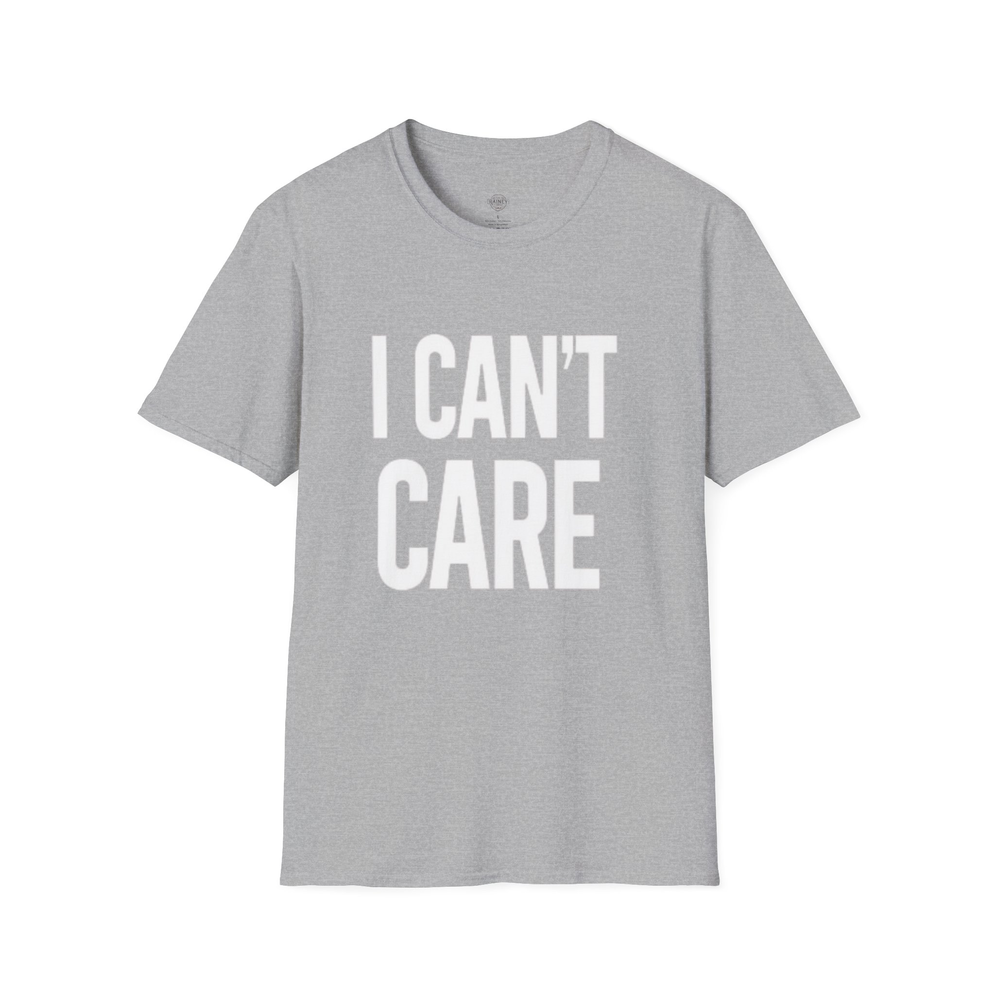 i can't care unisex softstyle t shirt, funny graphic tee, casual wear, gift for friends, everyday humor clothing, trendy statement top i can't care unisex softstyle t shirt, funny graphic tee, casual wear, gift for friends, everyday humor clothing, trendy statement top