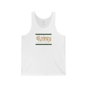stylish unisex jersey tank perfect for summer, casual wear, fitness, festivals, and everyday style, rainey thread design