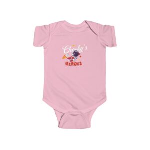 cute baby bodysuit with personalized design for infants, perfect gift for new parents, baby shower, birthdays, cheeky's heroes