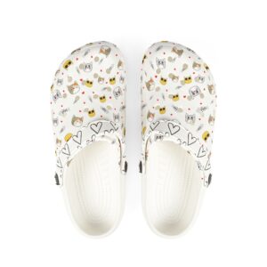 adult adorable kitty cat’s eva foam clogs fun animal print slip ons, summer shoes, playtime footwear, gift for kids, easy to clean kids sandals