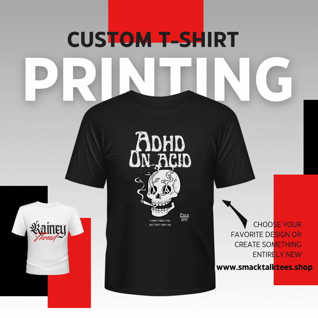 black and white classic tshirt print shop promotion instagram post