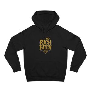 graphic streetwear hoodie rich bitch design