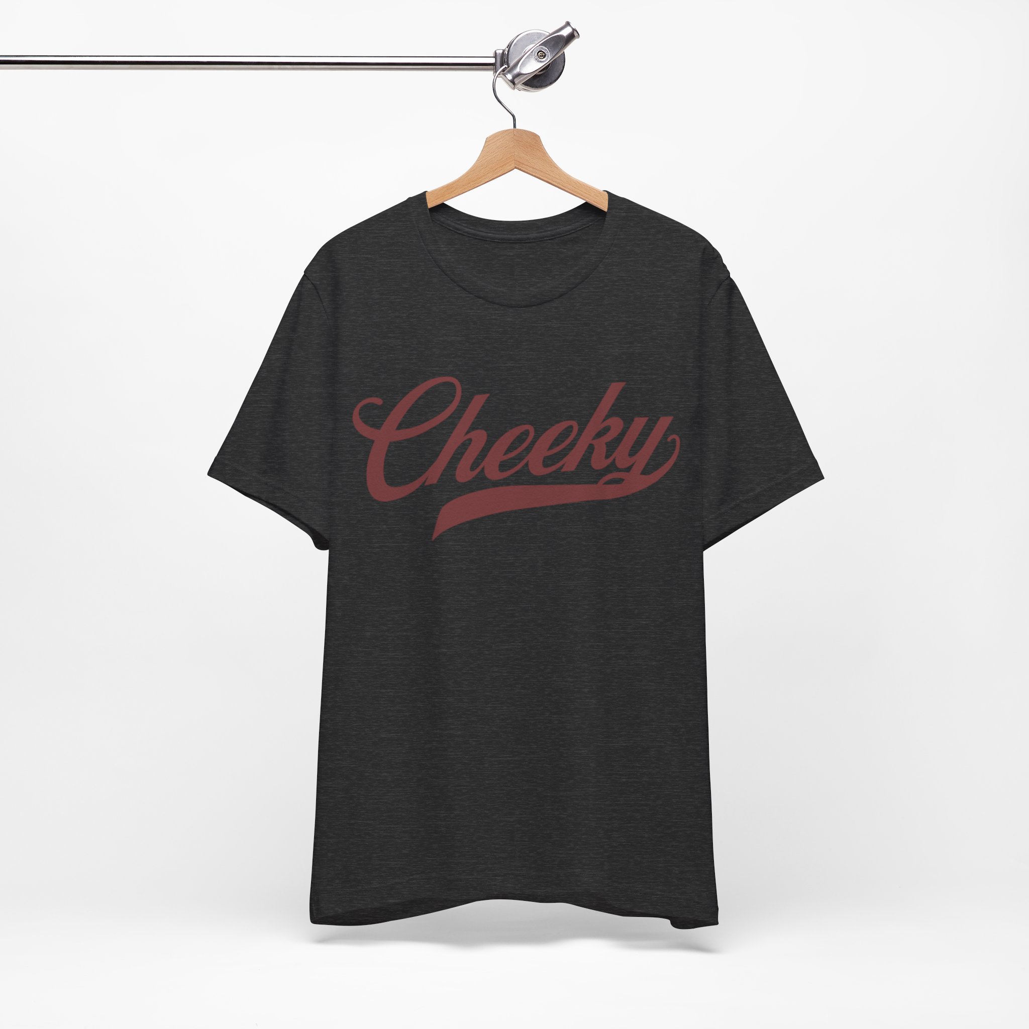 maroon logo cheeky tee comfortable unisex jersey tee maroon logo cheeky tee comfortable unisex jersey tee