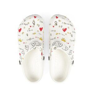 adult love yourself first “inspiring” kid's eva foam clogs fun animal print slip ons
