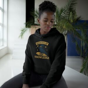 'seekers of knowledge' hoodie cozy gift for book lovers, students, and wisdom seekers