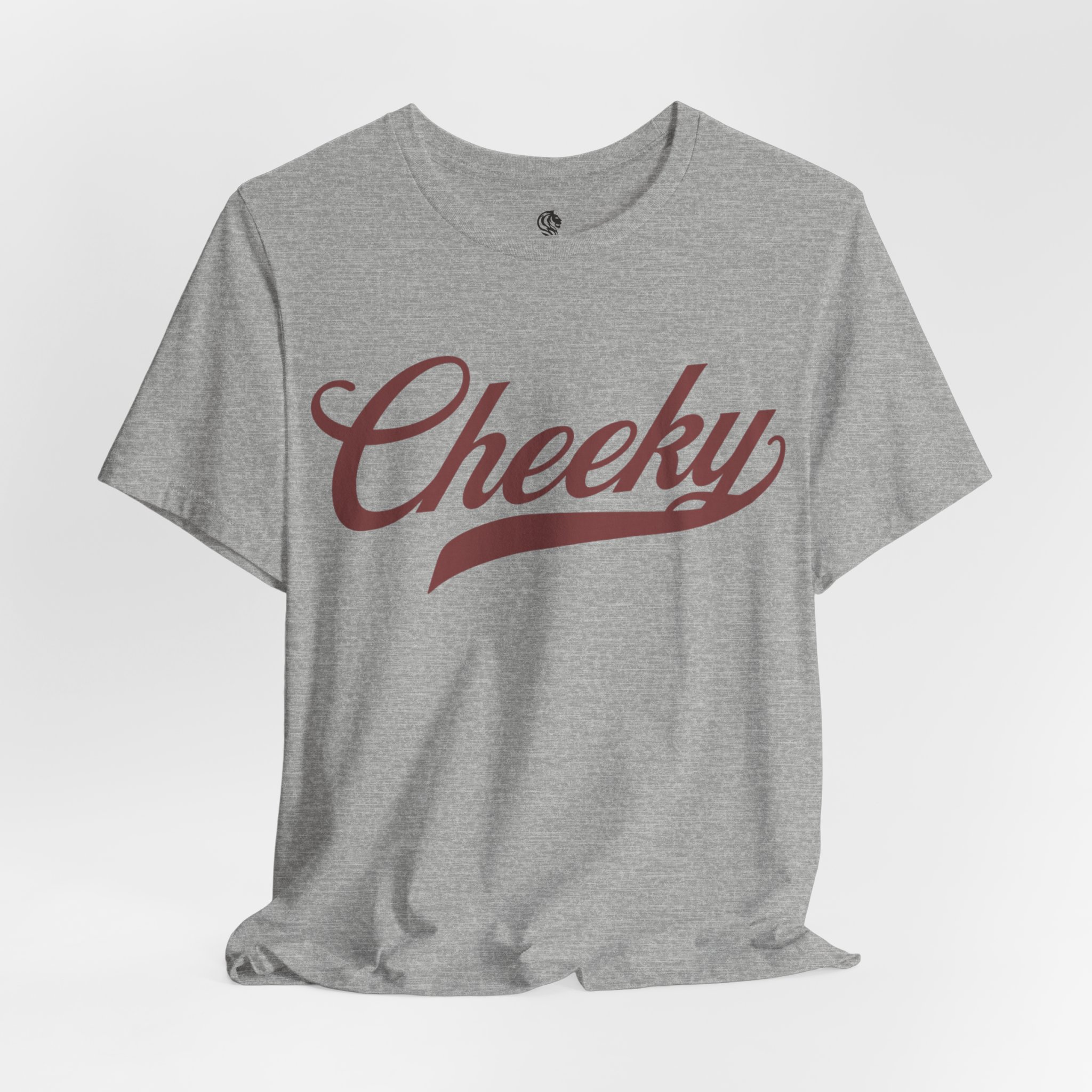 maroon logo cheeky tee comfortable unisex jersey tee maroon logo cheeky tee comfortable unisex jersey tee