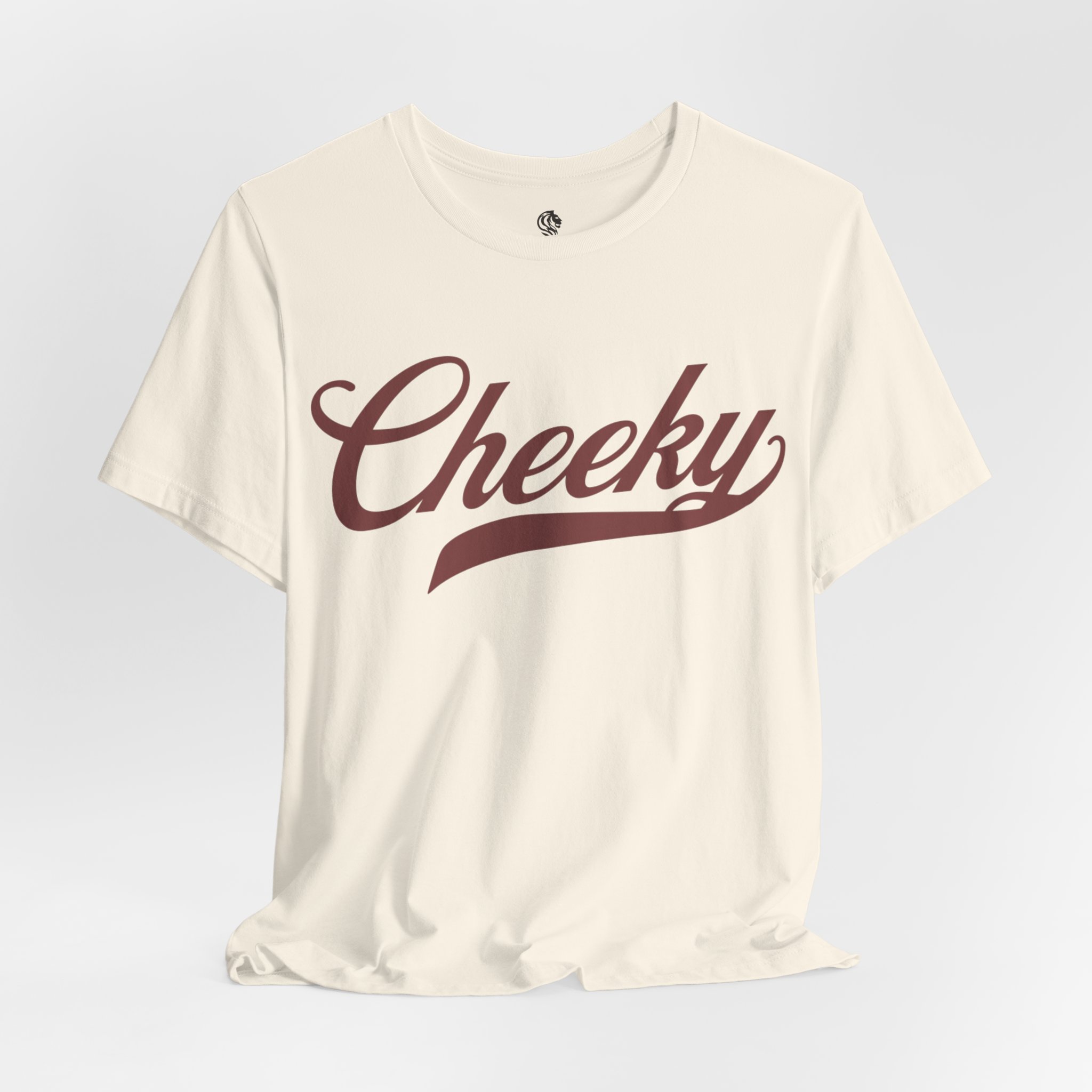 maroon logo cheeky tee comfortable unisex jersey tee maroon logo cheeky tee comfortable unisex jersey tee