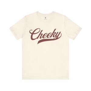 maroon logo cheeky tee comfortable unisex jersey tee